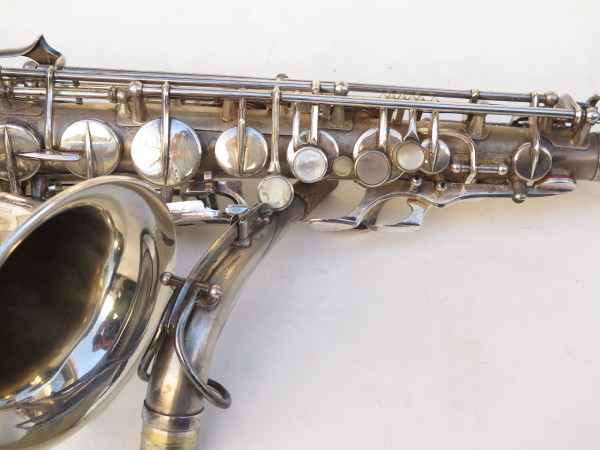 Saxophone alto SML Coleman Hawkins Special argenté sablé gravé (2)