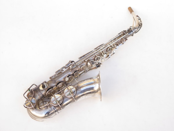 Saxophone alto SML Coleman Hawkins Special argenté sablé gravé (3)