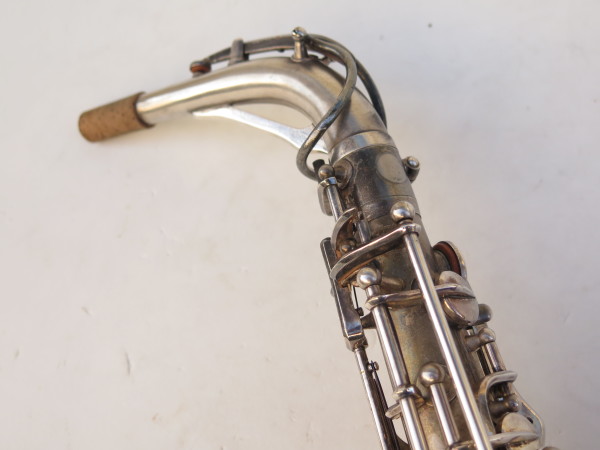 Saxophone alto SML Coleman Hawkins Special argenté sablé gravé (9)