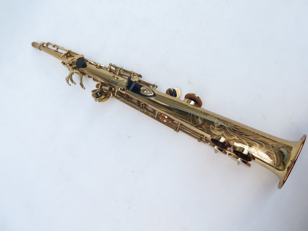 Saxophone soprano Yamaha YAS 62 verni gravé purple logo (13)