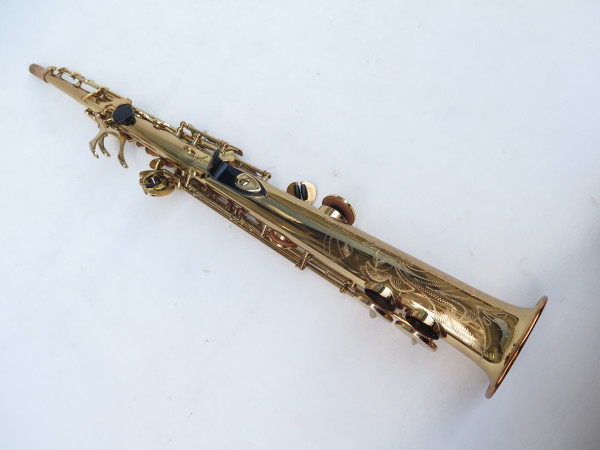 Saxophone soprano Yamaha YAS 62 verni gravé purple logo (14)