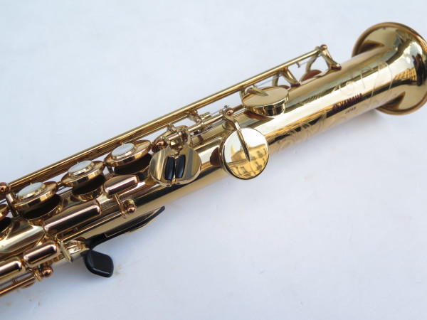 Saxophone soprano Yamaha YAS 62 verni gravé purple logo (6)