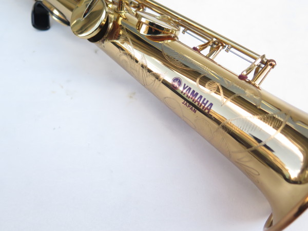 Saxophone soprano Yamaha YAS 62 verni gravé purple logo (9)