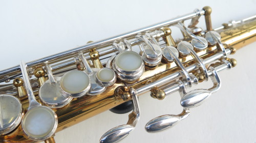 Saxophone soprano Selmer Mark 6 verni clétage argenté (1)